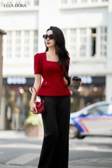 Áo cổ vuông 2 nắp túi