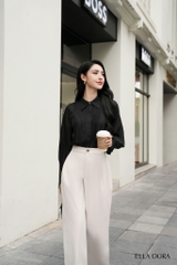 Sơ mi đen li ngực