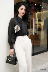 Sơ mi đen li ngực