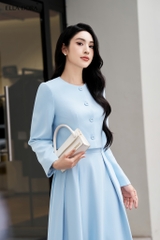 Set  cổ tròn xanh lơ