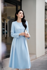 Set  cổ tròn xanh lơ