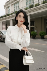 Sơ mi phối bèo ngực và tay