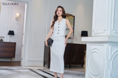 Set gile kẻ trắng