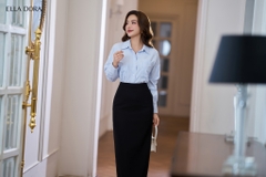 Sơ mi thô kẻ xanh