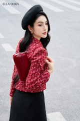 Áo khoác dạ Tweed đỏ