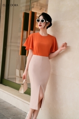 Chân váy chì dài xẻ trước