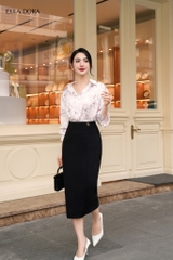 Sơ mi lụa hoa dáng thoải mái