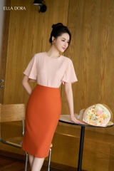 Sơ mi cổ tròn tay loe