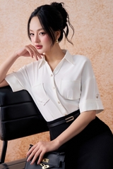 SM158LA - Sơ mi cổ V 2 túi ngực