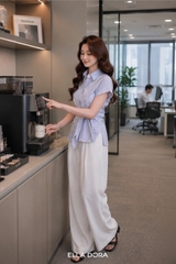 SM161LA - Sơ mi buộc nơ eo