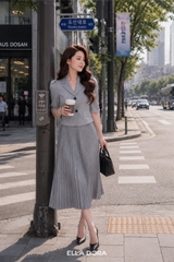 Set áo kiểu cổ ve tay bồng