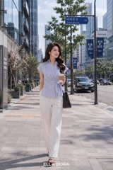 SM161LA - Sơ mi buộc nơ eo