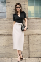 AT38LA - Áo thun cổ đức xẻ V
