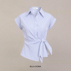 SM161LA - Sơ mi buộc nơ eo