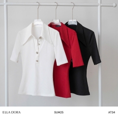 AT34LA - Áo polo cổ nhọn