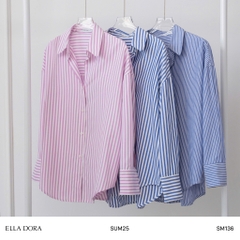 SM136LA - Áo sơ mi POPLIN kẻ cơ bản