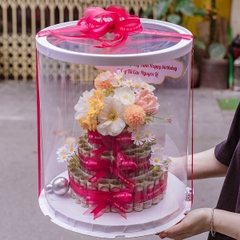 Bánh Sinh Nhật Tiền 3 Tầng – 60 Tờ 10K Thiết Thực