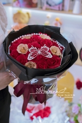 Bó Hoa Hồng Sáp Đỏ 9 Lớp Bông To