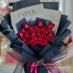 Bó hoa sáp màu đỏ đậm Hà Nội