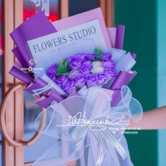 Bó hoa sáp màu tím thủy chung