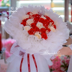 Hoa sáp 7 lớp mix hoa baby khô