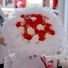 Hoa sáp 7 lớp mix hoa baby khô