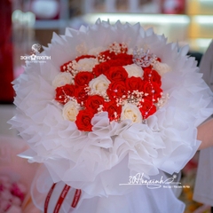 Hoa sáp 7 lớp mix hoa baby khô