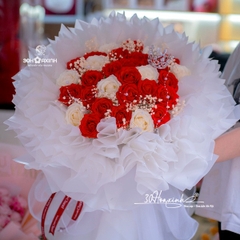 Hoa sáp 7 lớp mix hoa baby khô