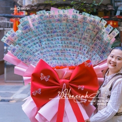 Bó Hoa Tiền 100 Tờ 500k Dáng Đứng – Siêu To, Đẳng Cấp & Khẳng Định Giá Trị