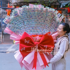 Bó Hoa Tiền 100 Tờ 500k Dáng Đứng – Siêu To, Đẳng Cấp & Khẳng Định Giá Trị