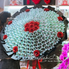 Hoa tiền thật 200 tờ 500k
