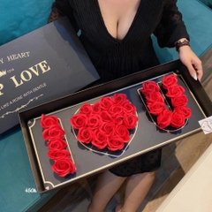 Hộp quà tặng hoa sáp I LOVE YOU