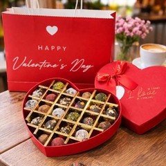 Hộp Socola Valentine Trái Tim 14/2 Size Trung