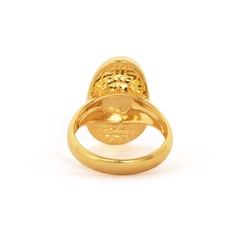 Nhẫn Plum Blossom Mosaic Mother of Pearl Ring Gold Size 8