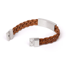 Vòng tay da - Nâu (Zhen Shan Ren Wondrous Words Leather Bracelet-L)