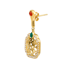 Khuyên tai - Hoa mẫu đơn - Dài (Tang Flower Dangle)