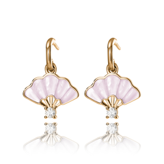 Khuyên tai - Hồng (Floral Fan Dangle) - Hồng