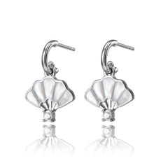 Khuyên tai - (Floral Fan Dangle) - Trắng