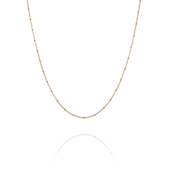 Dây chuyền trơn, có hạt tròn - Màu vàng (Curb Chain)