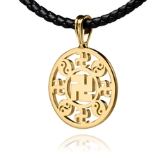 Mặt dây chuyền hình tròn (Wan Pendant 24kt yellow gold 25mm)