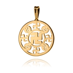 Mặt dây chuyền hình tròn (Wan Pendant 24kt yellow gold 25mm)