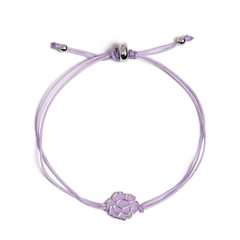 Vòng tay dây nylon - Mẫu đơn tím (Tang Peony)