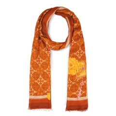 Khăn Cashmere Dài Nét Tao Nhã Của Người Mãn Châu - Cam Đồng
