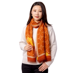 Khăn Cashmere Dài Nét Tao Nhã Của Người Mãn Châu - Cam Đồng
