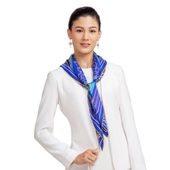 Khăn Lụa Vuông Bát Trà Sữa Mông Cổ