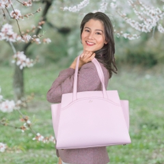Túi Tote Da Nét Thanh Nhã Nhà Đường - Hồng phấn