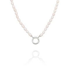Dây chuyền ngọc trai - Màu bạc (Pearl Charm Clasp)