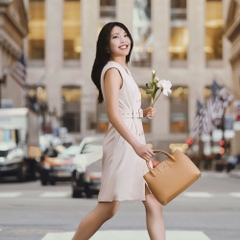 Túi Tote Nhỏ Tinh Thần Hoa Mộc Lan - Màu Nâu