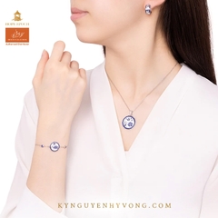 Khuyên tai - tròn (Blue and White Lotus)