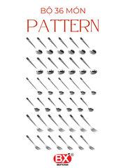 PATTERN CULTERY SET 36 (6 items x 6 pieces)